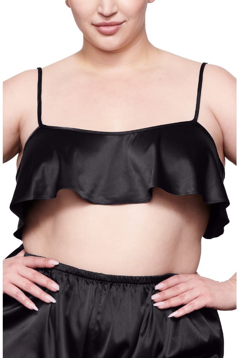 Woven Shine Cami, Alternate, color, ONYX