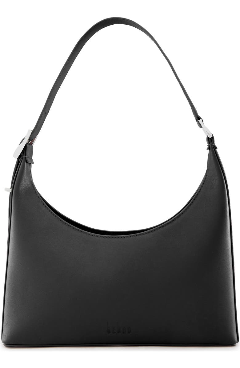 behno Danny Flatiron Leather Shoulder Bag, Main, color, Black