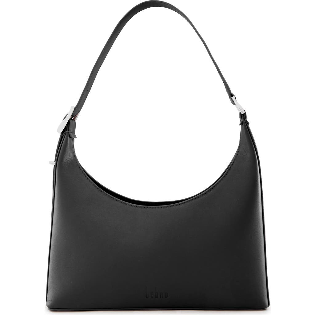 Behno Danny Flatiron Leather Shoulder Bag In Black