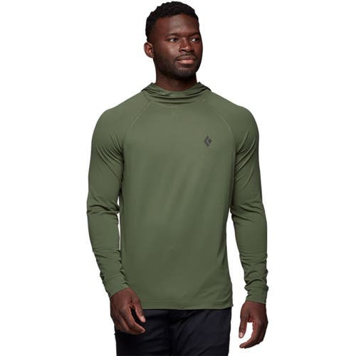 Black Diamond Alpenglow Hooded Shirt In Green