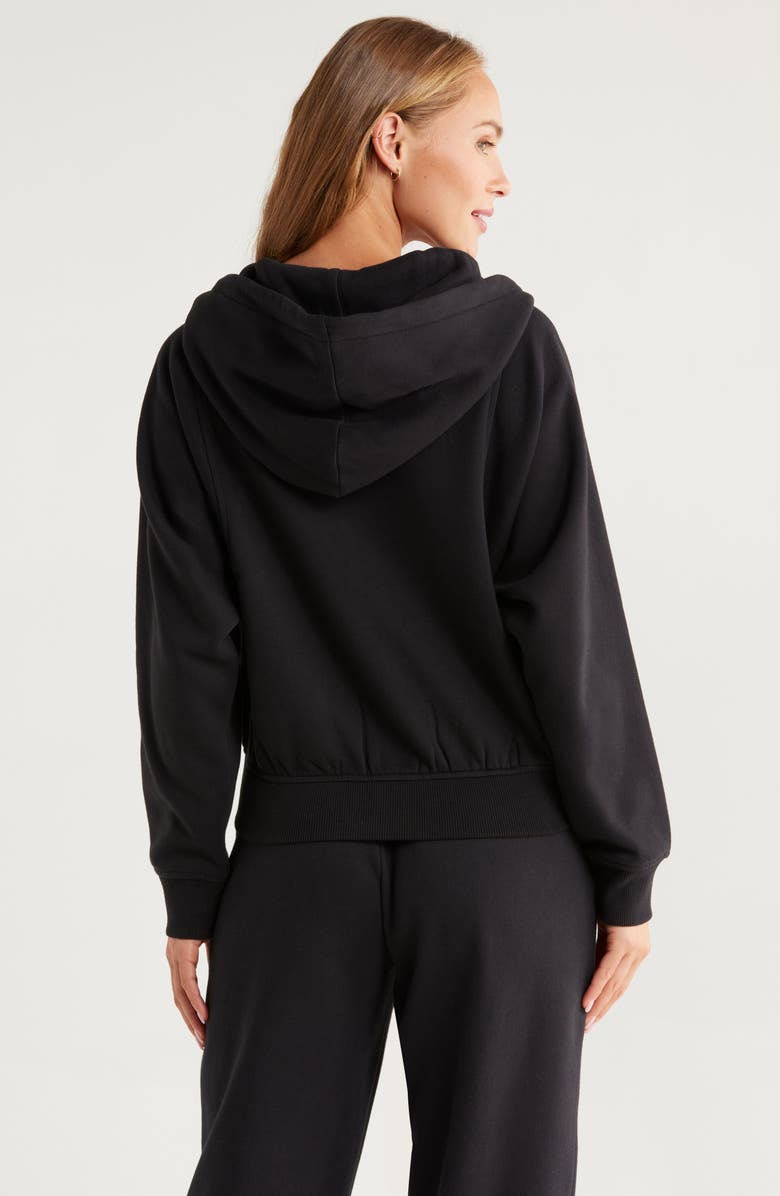 Zella Ultracozy Fleece Full Zip Hoodie, Alternate, color, Black