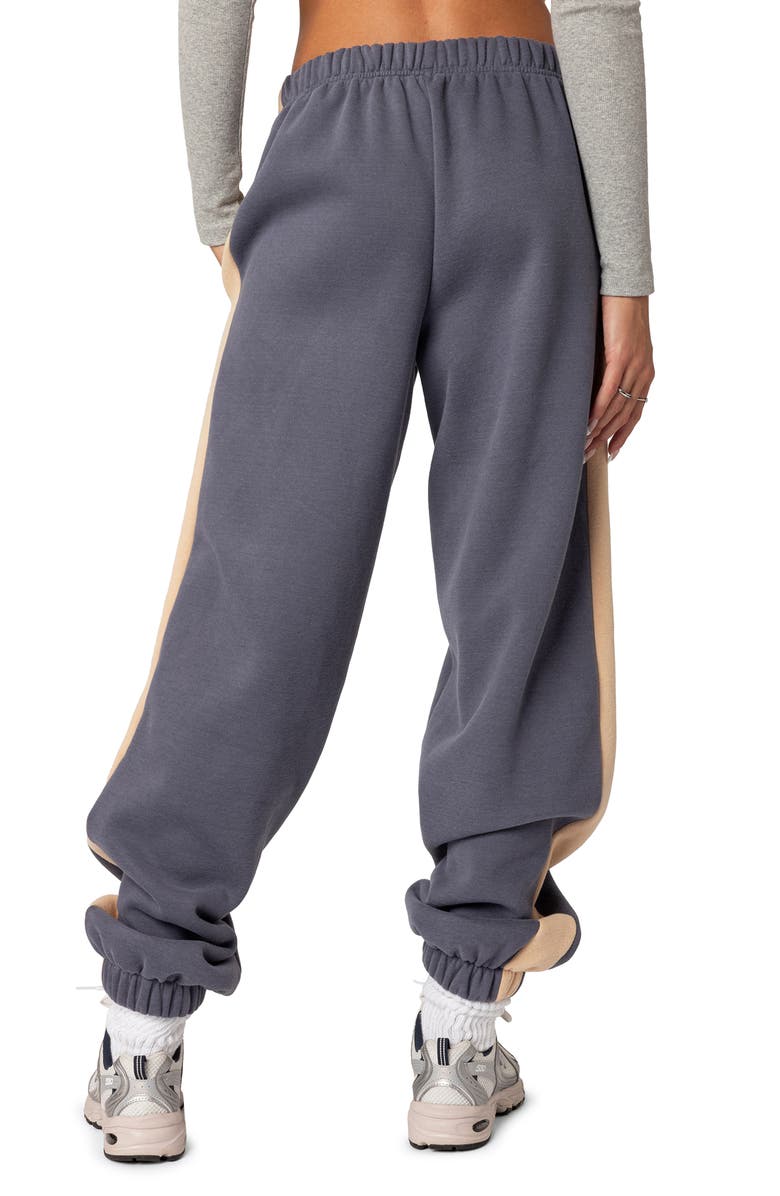 EDIKTED Saturn Oversized Side Stripe Sweatpants, Alternate, color, Blue