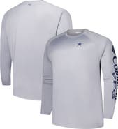 Columbia Men's Columbia Gray Dallas Cowboys Big & Tall Terminal Tackle™ Omni-Shade™ Raglan Long Sleeve T-Shirt