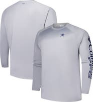 Columbia Men's Columbia Gray Dallas Cowboys Big & Tall Terminal Tackle™ Omni-Shade™ Raglan Long Sleeve T-Shirt