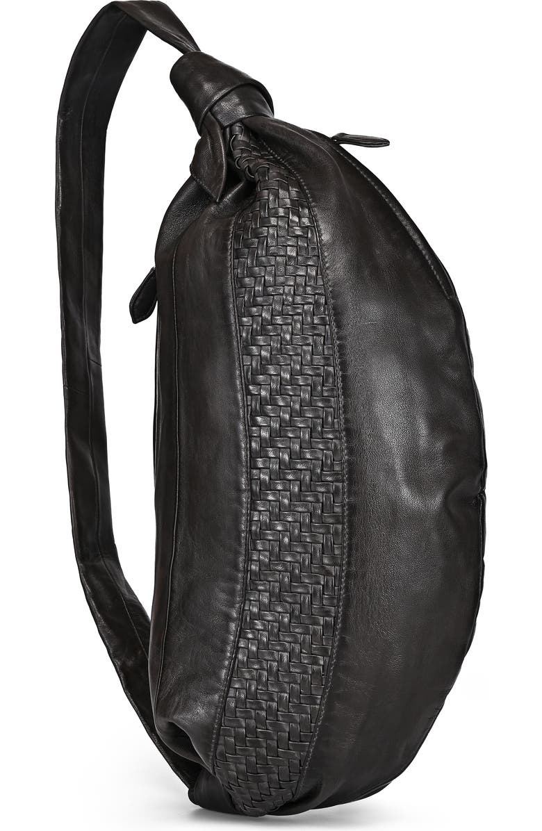 OLD TREND Lily Oversized Handwoven Convertible Leather Sling Bag, Main, color, Grey