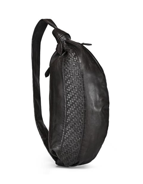 Lily Oversized Handwoven Convertible Leather Sling Bag