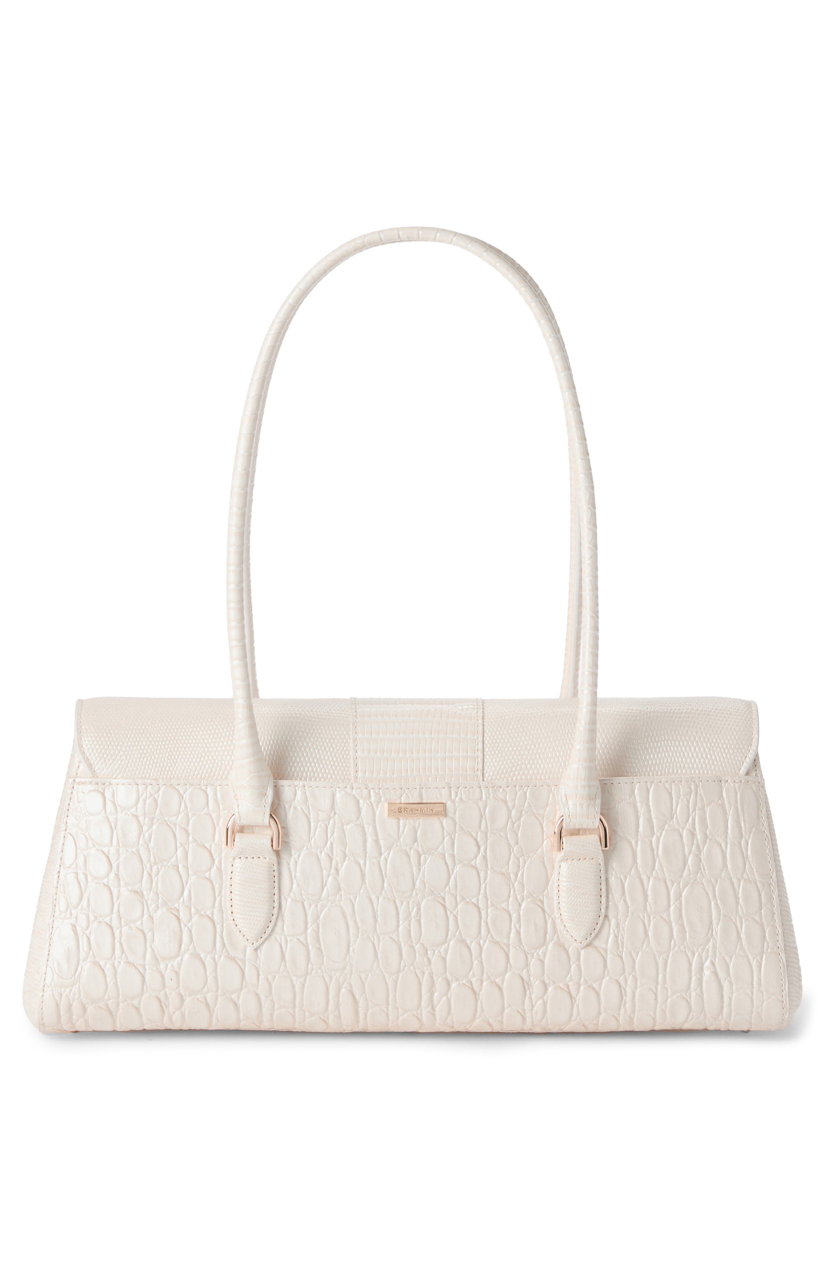 Brahmin Dayan Embossed Leather Satchel, Alternate, color, 