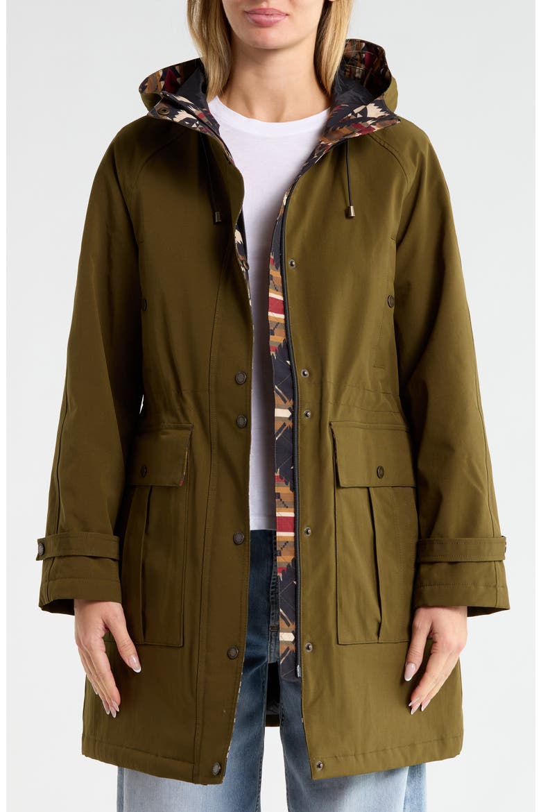 Bridgeport Trench Rain Anorak, Alternate, color, MOSS