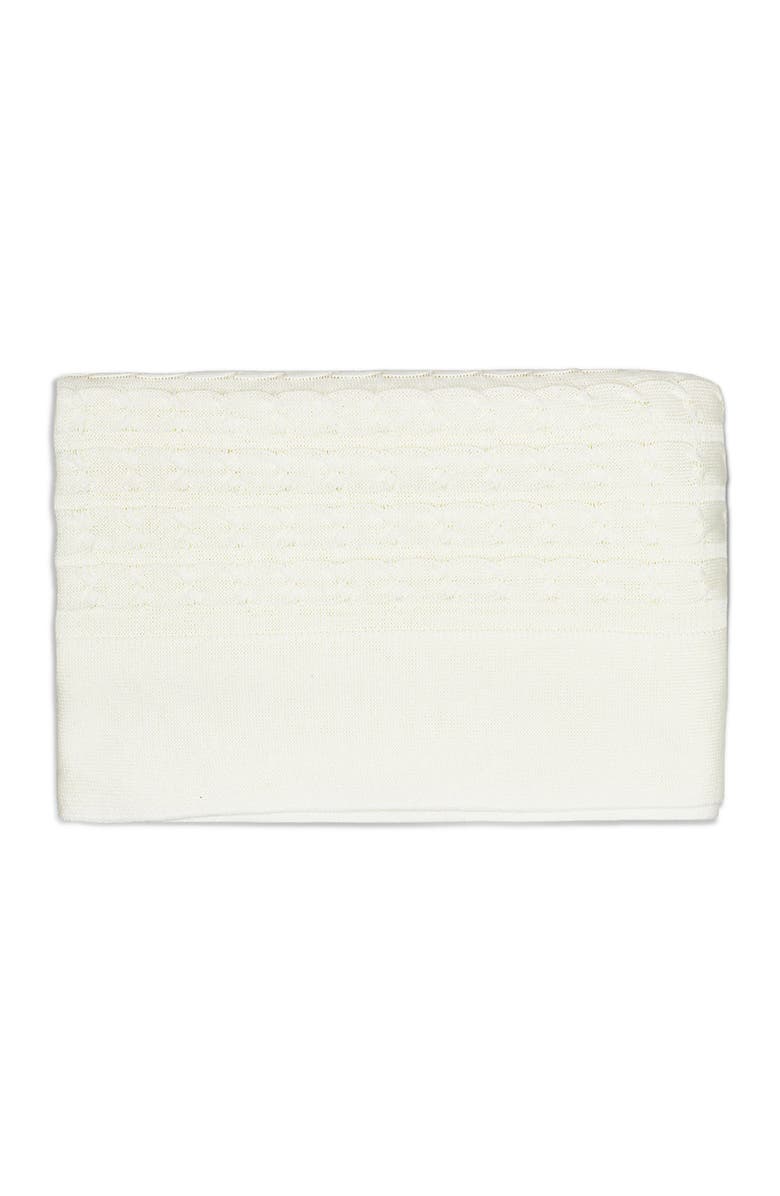 RIAN TRICOT Crib Blanket, Main, color, Off White
