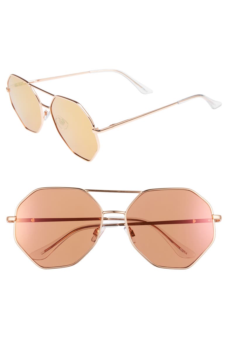 BP. Hexcon Aviator Sunglasses, Main, color, 