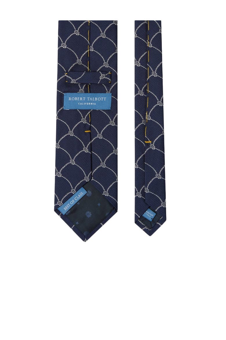 Robert Net Rope Best of Class Necktie, Alternate, color, Navy