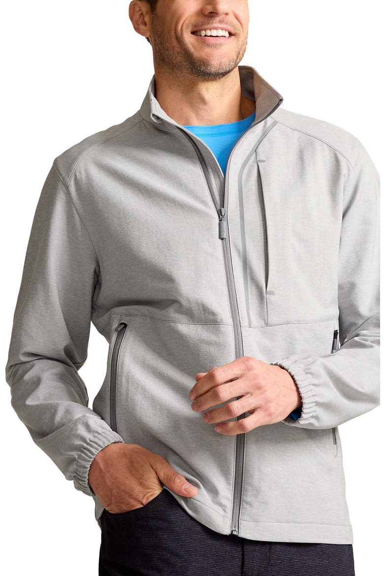 On Par Pro Water Repellent Zip Jacket, Main, color, HARBOR MIST