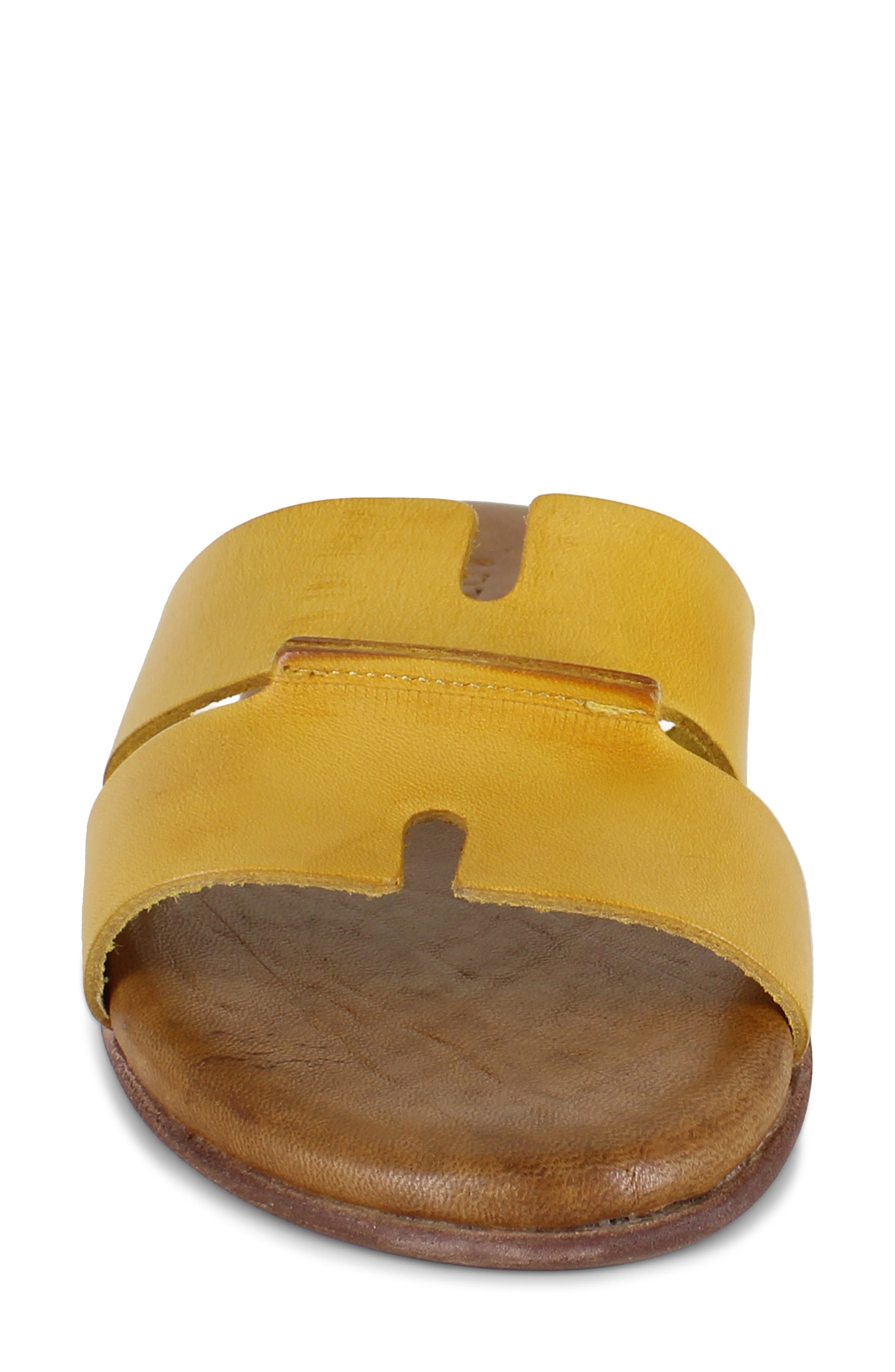 Allony Leather Flat, Alternate, color, MUSTARD LEATHER
