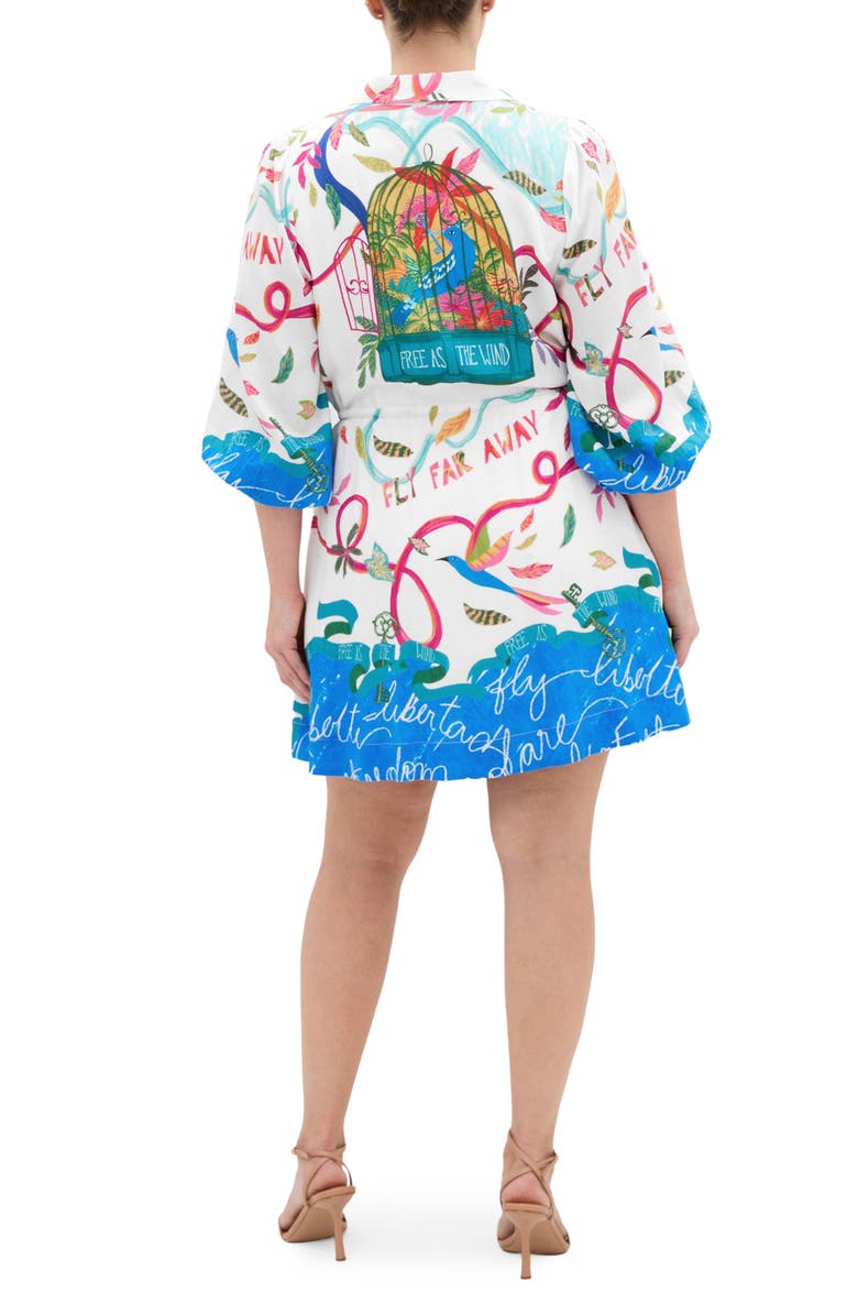 City Chic Tahlia Allover Print Minidress, Alternate, color, 