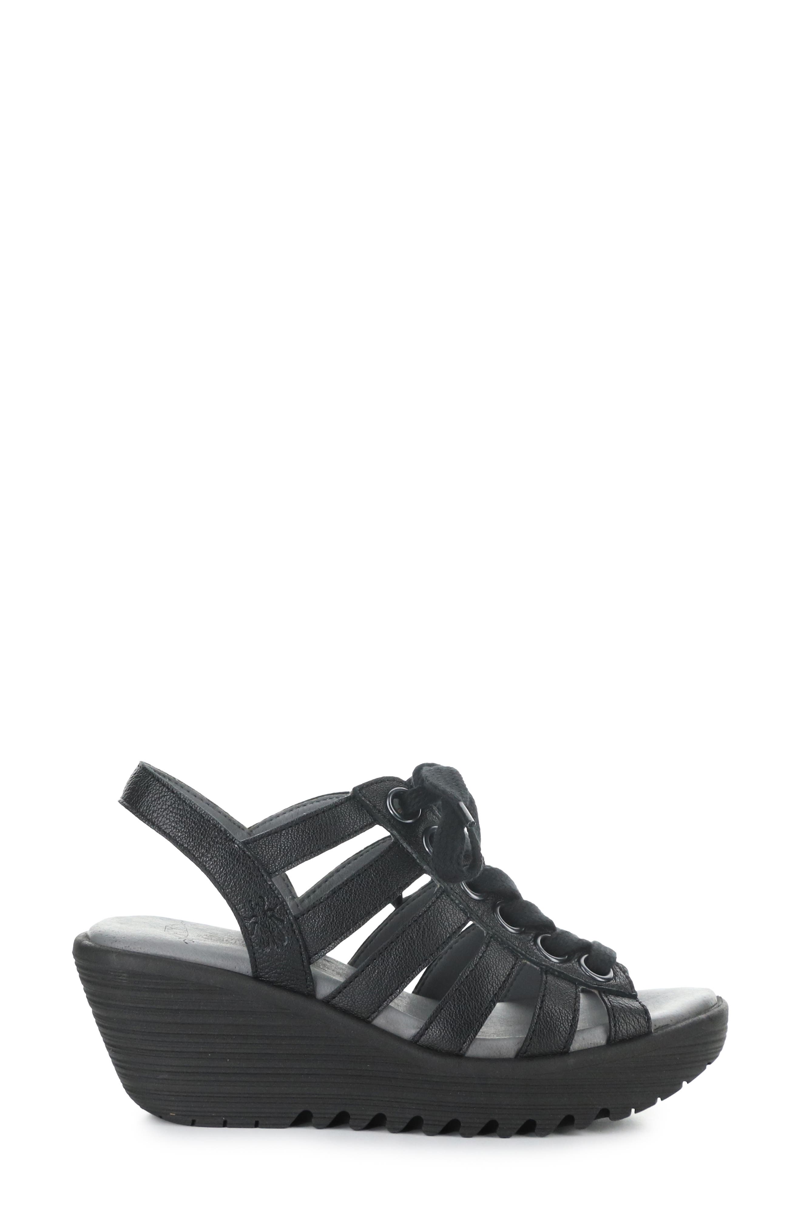 Fly London Litu Strappy Platform Wedge Sandal, Alternate, color, 