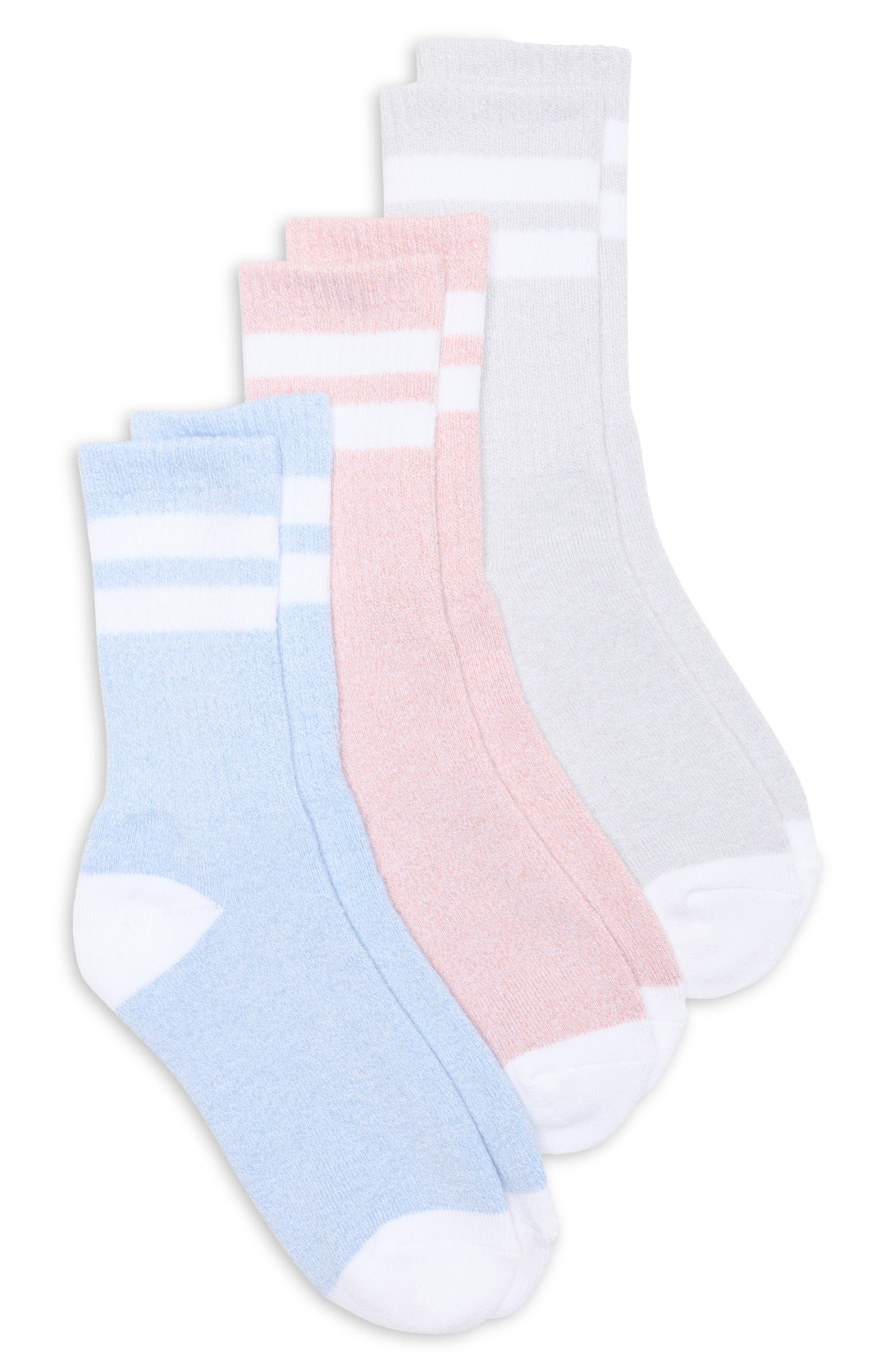 90 DEGREE BY REFLEX 3-Pack Rib Crew Socks | Nordstromrack
