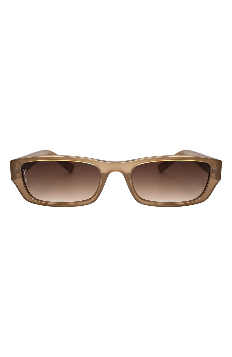OTRA EYEWEAR Mabel Rectangular Sunglasses, Main, color, Trans Coffee/ Brown