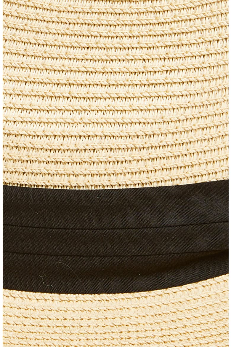 Fray Edge Packable Panama Hat, Alternate, color, IVORY