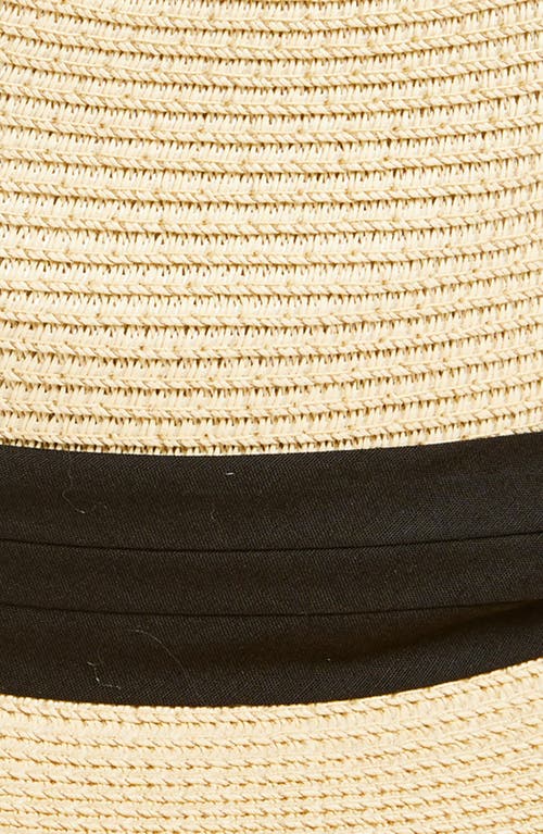 Nordstrom Fray Edge Packable Panama Hat In Ivory