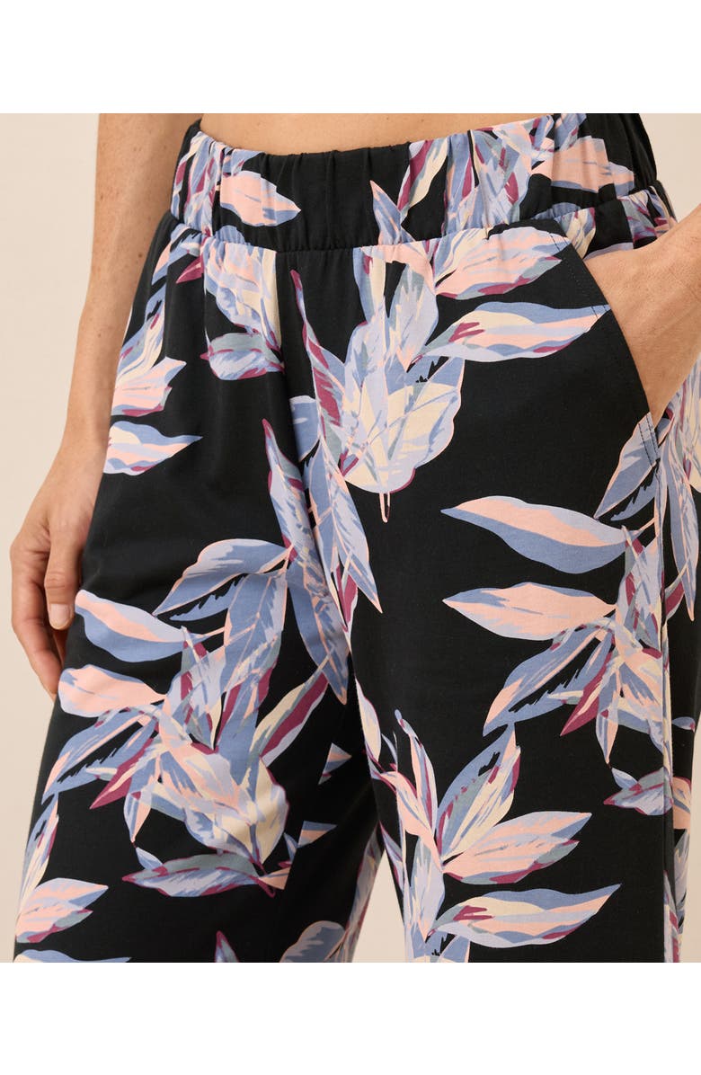 Pact Organic Staycation Sleep Pant, Alternate, color, Dark Leaves