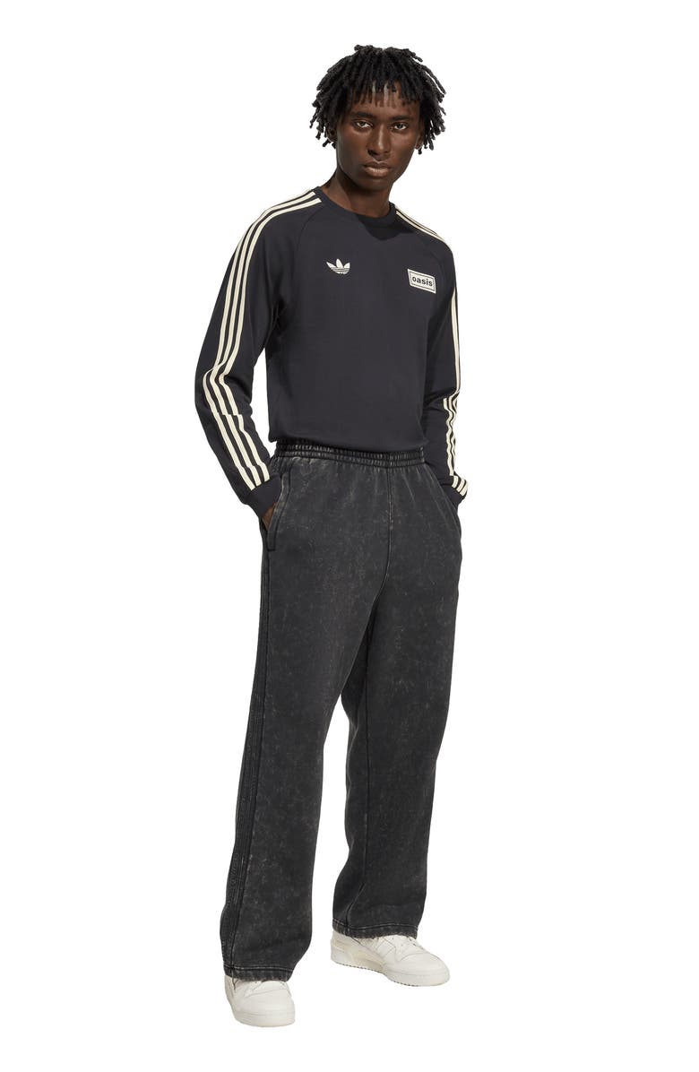adidas Washed Cotton Blend Sweatpants, Alternate, color, Black