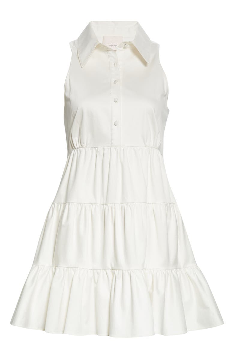 Cinq à Sept Bennett Tiered Minidress, Alternate, color, Ivory