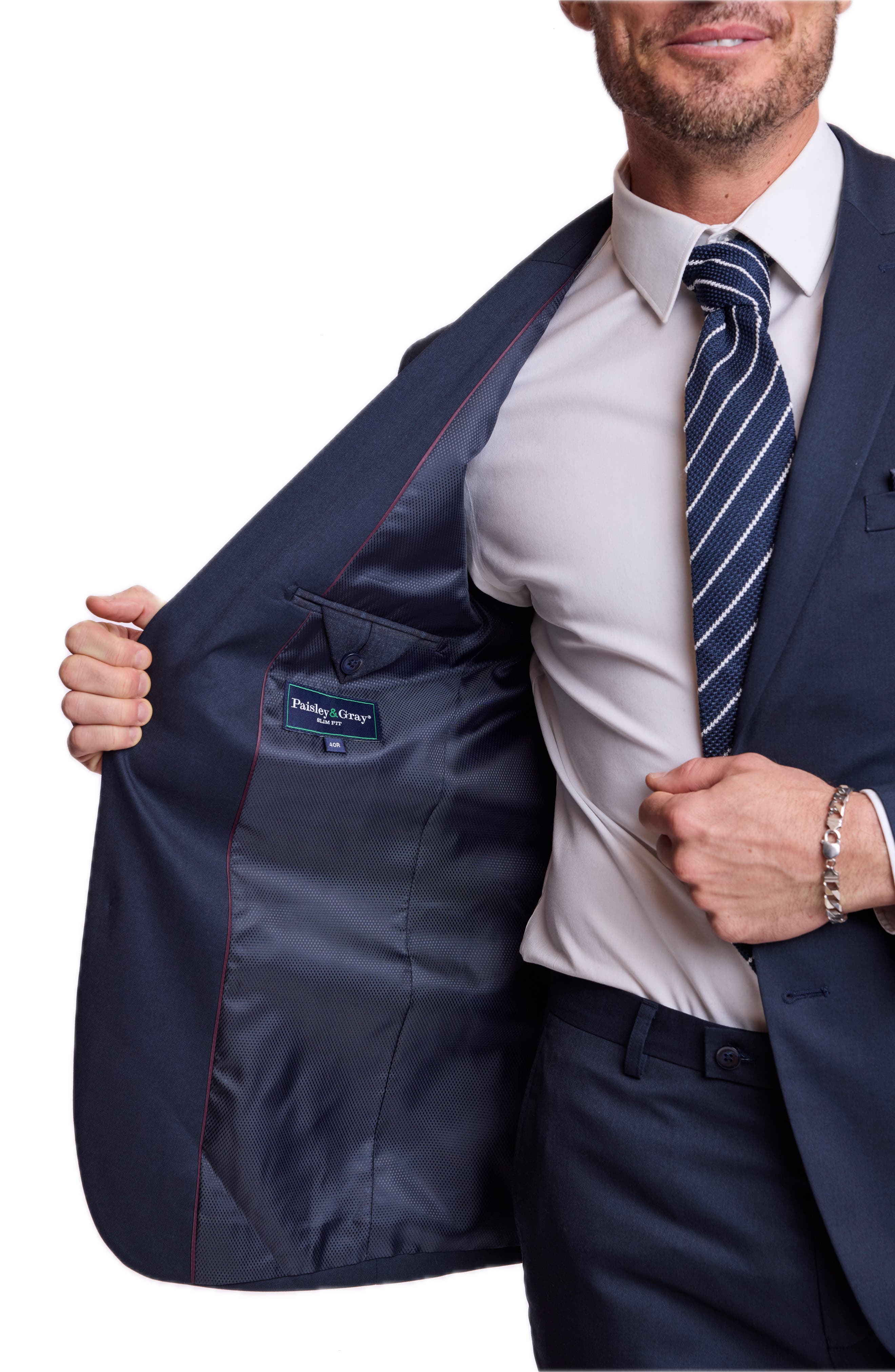 PAISLEY & GRAY Ashton Slim Peak Lapel Suit Jacket (Men) | Nordstromrack