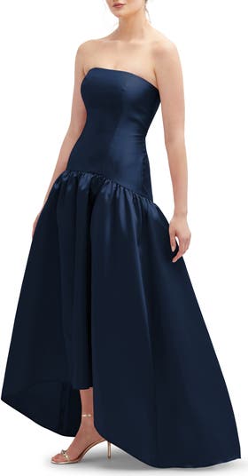 Alfred Sung Ball outlet Gown — Strapless crepe de chine Violet size 10