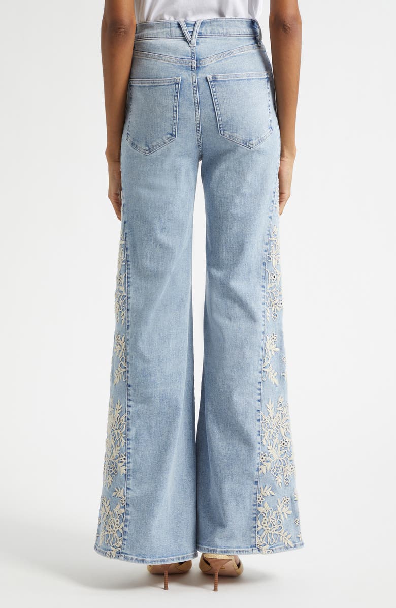 Veronica Beard Joplin High Rise Wide Flare Leg Jeans, Alternate, color, Silverwood Moon