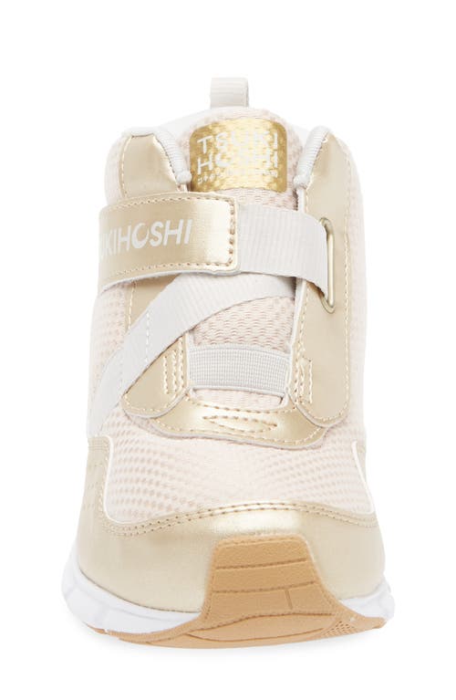 Tsukihoshi Kids' Tokyo Waterproof Sneaker In Gold/champagne