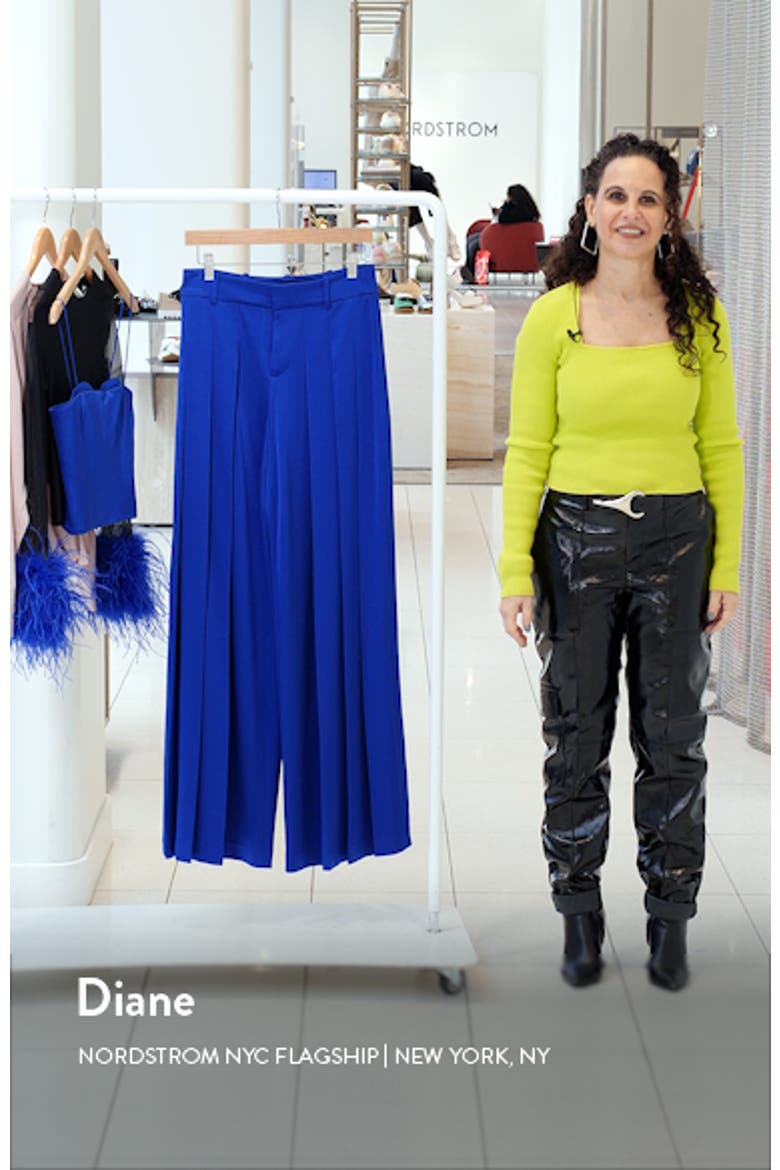 Simon Pleated Wide Leg Satin Pants video