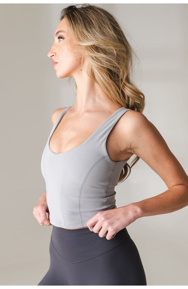 Vitality Cloud II Corset Tank, Alternate, color, Fossil