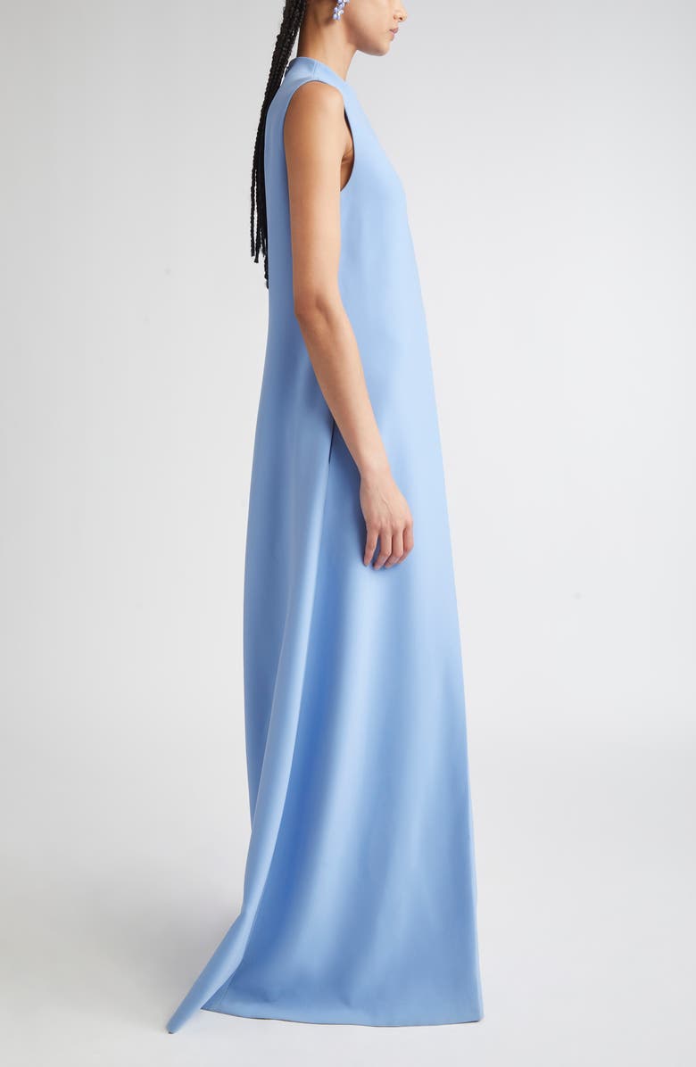 Carolina Herrera Mock Neck Pleated Gown, Alternate, color, Cornflower