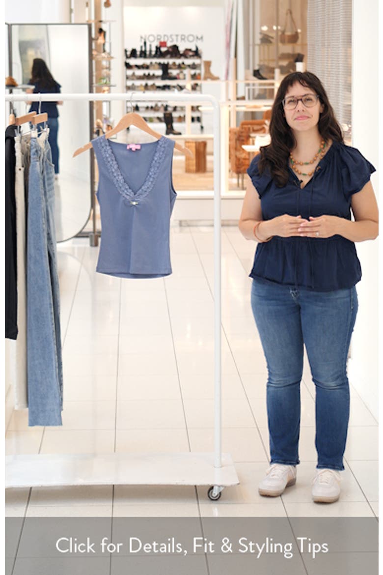 Dionne Lace Trim Stretch Cotton Tank video