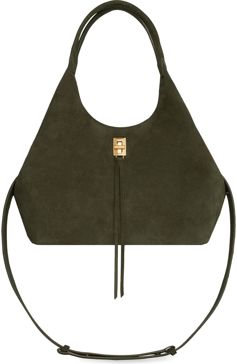 Rebecca Minkoff Darren Suede Carrysome Bag, Main, color, Moss