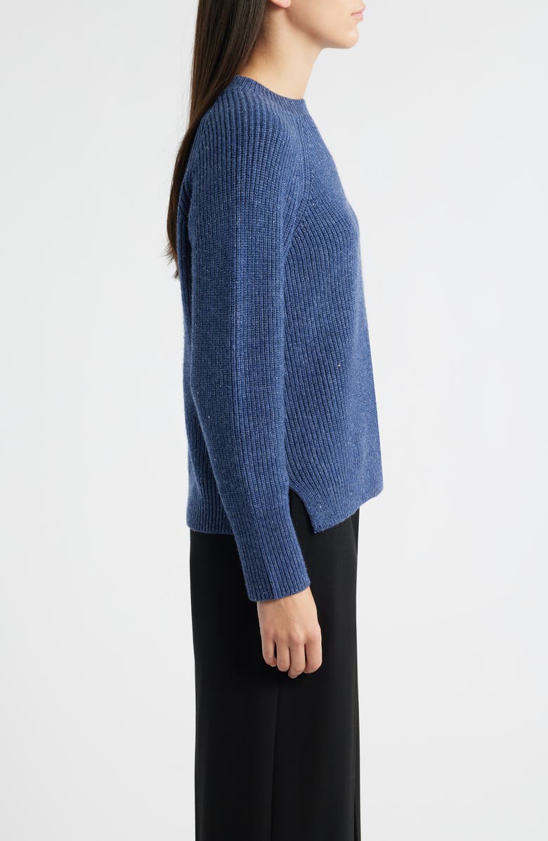 KOBI HALPERIN Spinks Metallic Crewneck Sweater, Alternate, color, Indigo