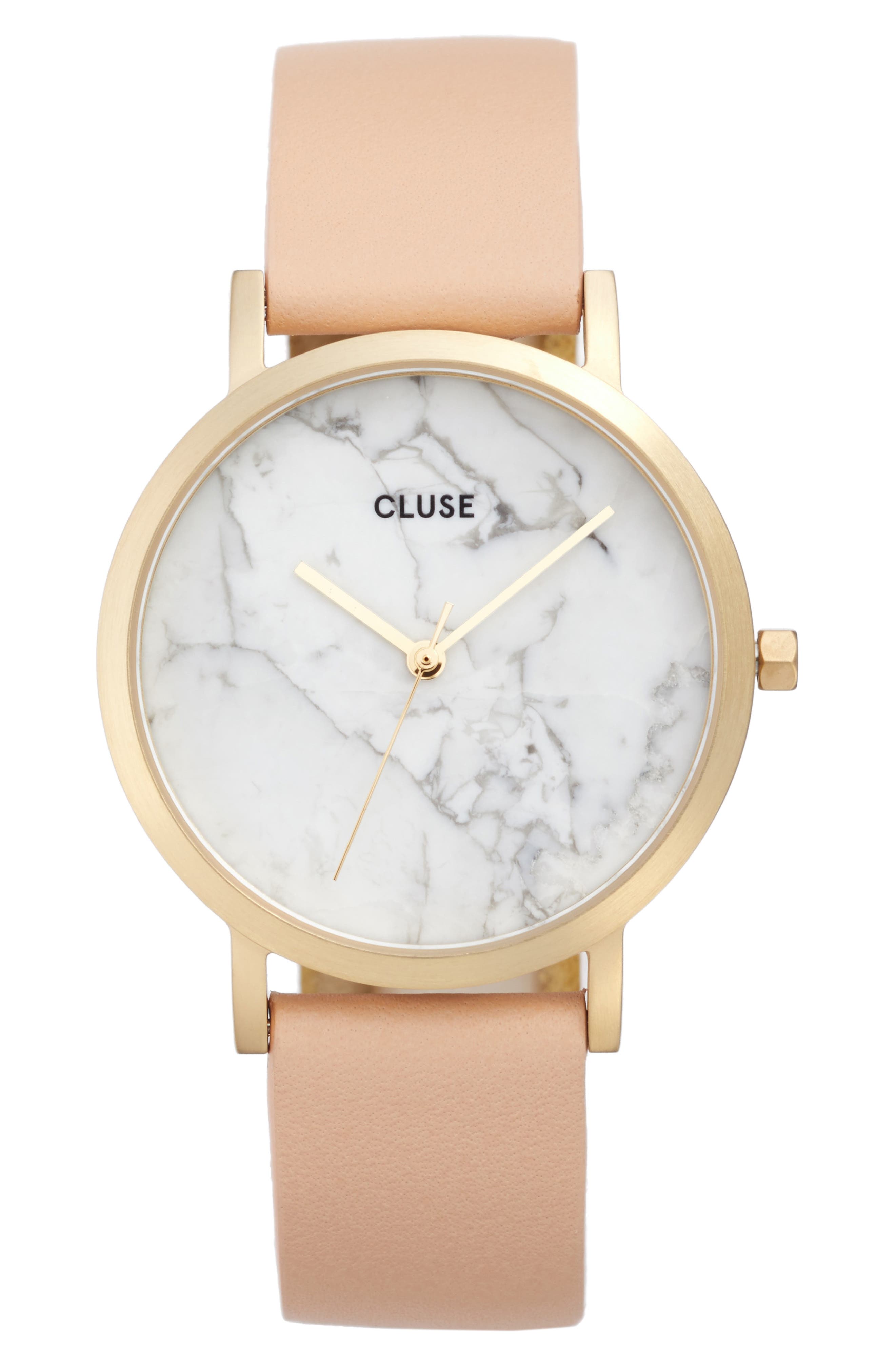 CLUSE La Roche Small Stone Leather Strap Watch, 33mm (Women) | Nordstrom