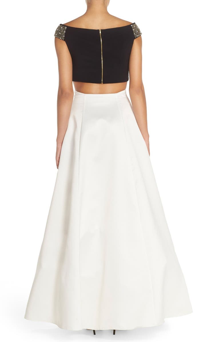 Xscape Evenings Xscape Embellished Satin Two-Piece Gown, Alternate, color, 