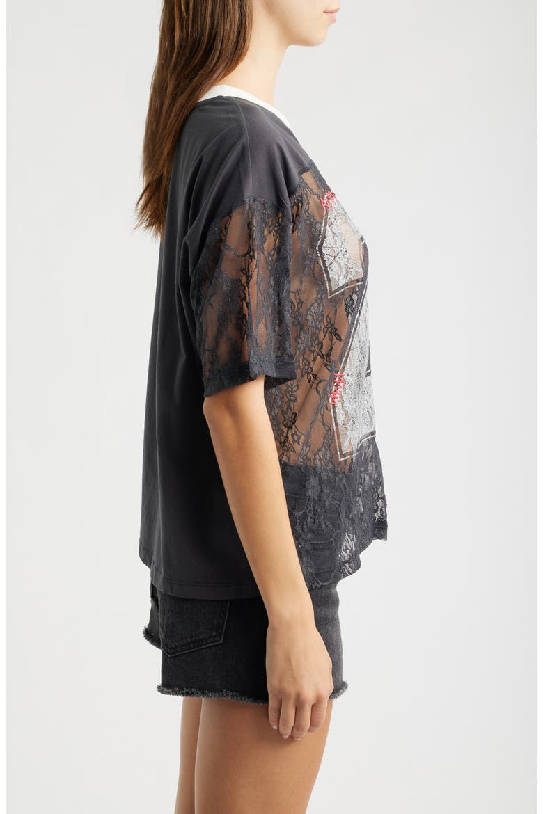 Graphic Lace Football T-Shirt, Alternate, color, PHANTOM