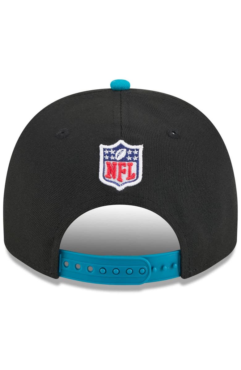 New Era Men's New Era  Black/Teal Jacksonville Jaguars 2025 NFL Draft A-Frame 9FIFTY Snapback Hat, Alternate, color, 