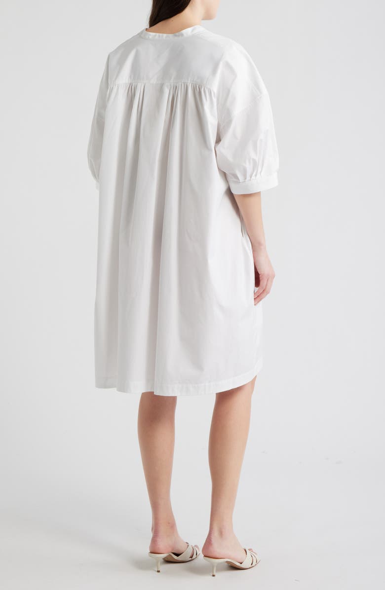 BOSS Dollana Oversize Cotton Shift Dress, Alternate, color, Bright White