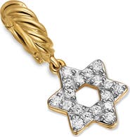 David Yurman Micro Pavé Star of David Enhancer in 18K Yellow Gold with Diamonds, 7.4mm