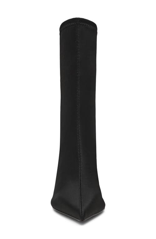 Steve Madden Midnite Knit Stiletto Bootie In Black