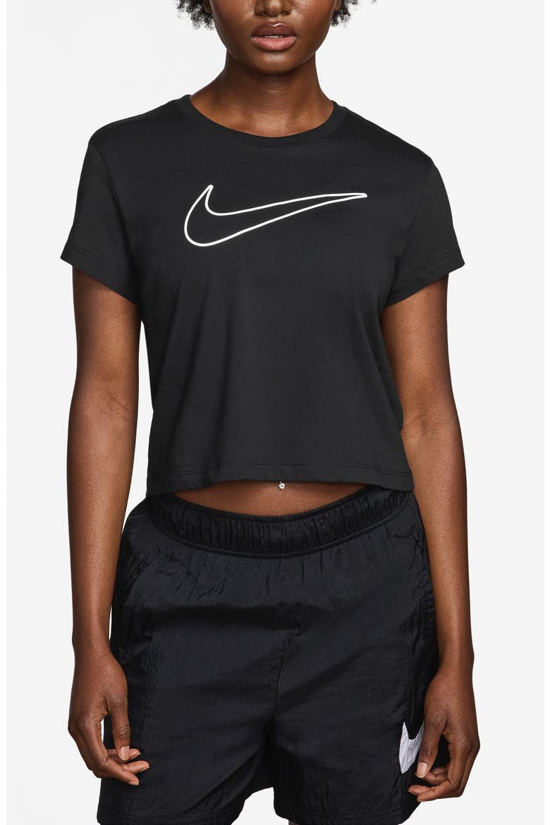 Sportwear Swoosh Graphic T-Shirt, Main, color, BLACK/ WHITE