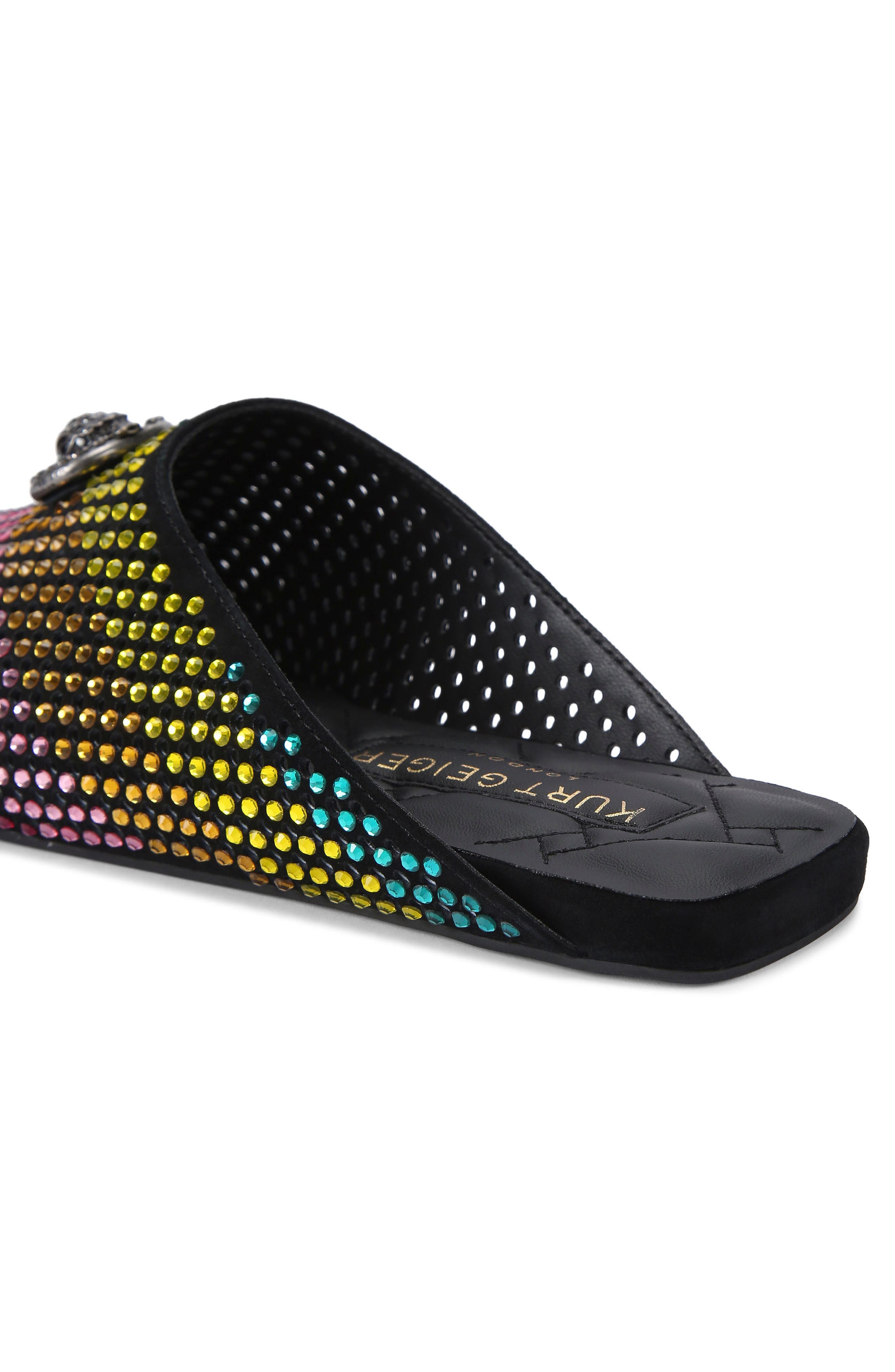Kurt Geiger London Chelsea Rainbow Crystal Leather Mule, Alternate, color, 