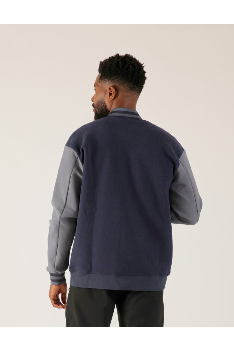 Bomber Jacket, Alternate, color, Navy/Carbon