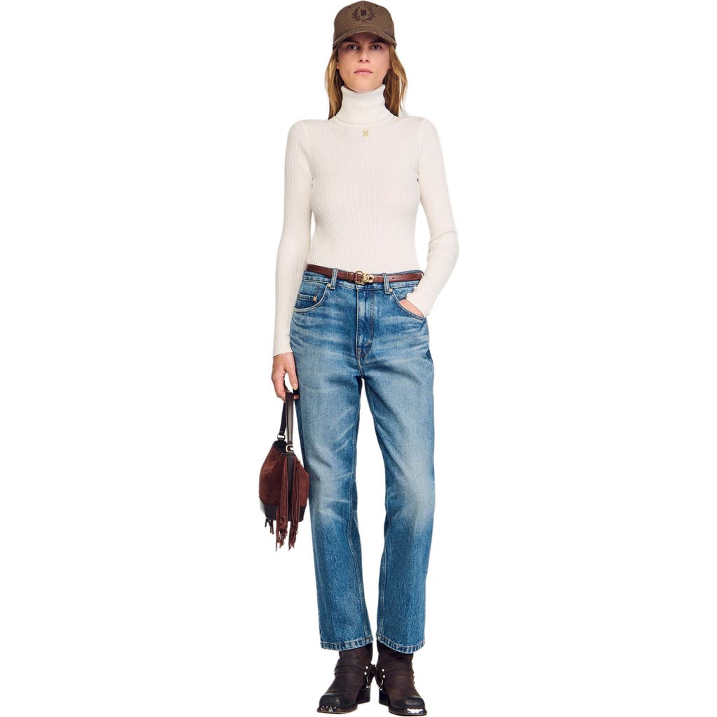 Sandro Turtleneck Sweater In Neutral