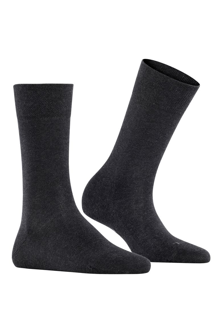 Sensitive London Cotton Blend Socks, Main, color, ANTHRA MEL