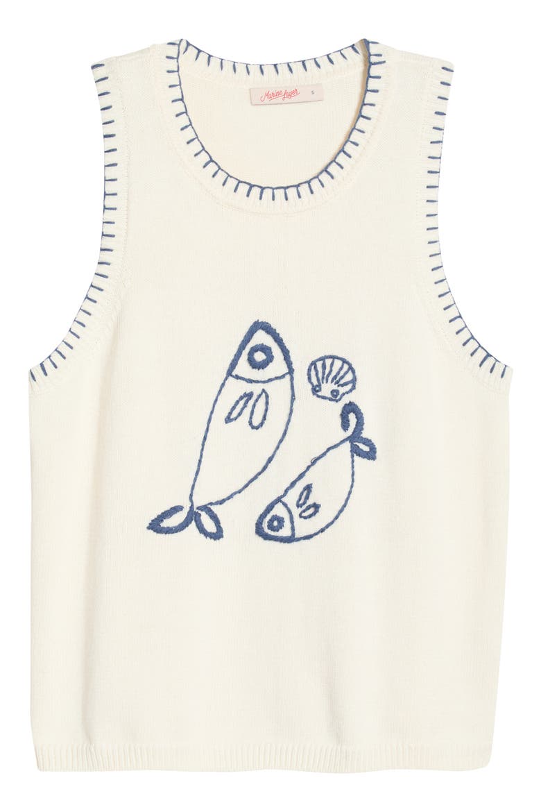 Marisol Whipstitch Cotton Sweater Tank, Alternate, color, PESCARE