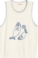 Marine Layer Marisol Whipstitch Cotton Sweater Tank